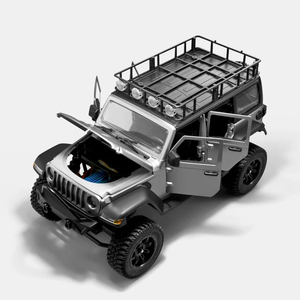 Camion RC MN128 1/12 4x4 pour modèle télécommandé 2.4G avec éclairage LED, électrique, en métal, portée 25M, intérieur-extérieur, cadeau - Product Image 2