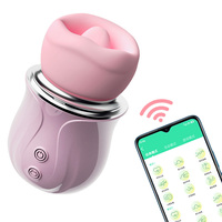 Leistungsstarkes Sextoy für Erwachsene APP-gesteuerter Zungen-Leck- und Saugvibrator für Frauen Sexspielzeug aus Silikon zur Weiblichen Selbstbefriedigung
