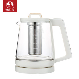 Hervidor eléctrico TOMIC de 1.7L de vidrio de borosilicato con función para mantener el calor para preparar té - Product Image 1