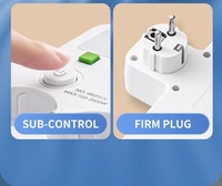 Multiprise murale UE 5-en-1 avec 2 prises CA, 2 ports USB et 1 port Type-C, veilleuse intégrée, adaptateur pour maison et bureau, directement de l'usine