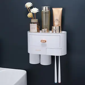 Distributeur <span class=keywords><strong>de</strong></span> dentifrice et support <span class=keywords><strong>de</strong></span> brosse à dents en plastique <span class=keywords><strong>de</strong></span> haute qualité personnalisé du Japon - Product Image 1
