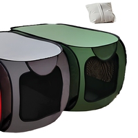 Cages pliables en coton ventilées pour chiens et chats avec plateau en plastique et fermeture éclair – Style moderne, classique et luxueux