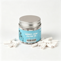 Hermit Crab Filtre en plastique, Rouleau de papier filtre blanc, Embout de cigarette jetable pour accessoire, Rond Classique