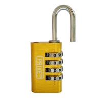 Cadenas à combinaison en aluminium à 4 chiffres pour bagages de voyage, casier de gym, armoire, cadenas à code, couleur, matériau, zinc, lieu d'origine