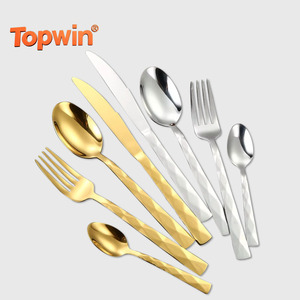 Luxury Cutlery Diamond Handle Design Stainless Steel Knife Fork Spoon Cutlery <b>Set</b> for Wedding - Product Image 1