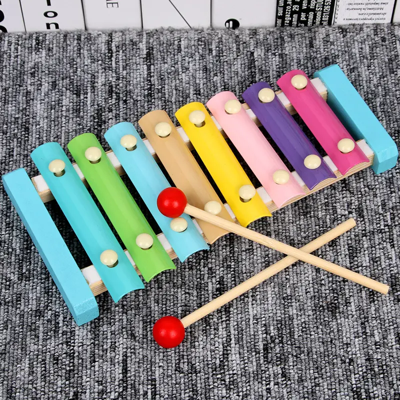 Brinquedo de madeira para crianças, piano musical abs de percussão personalizada