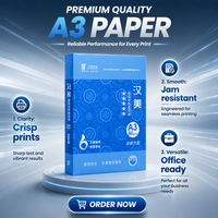Papier copie A3 80 g/m² blanc pour imprimante laser, coupe nette