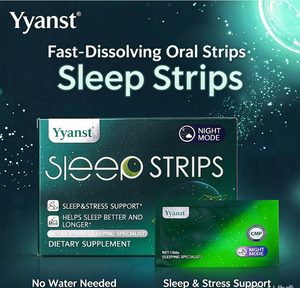 Stock disponible – Bandes buccales OEM pour le sommeil (30 unités) avec GABA, B5, B6 – Sans eau nécessaire – Soulagement du stress, favorise une meilleure routine de sommeil - Product Image 1