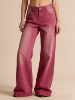 Pantalones Vaqueros Elásticos de Talla Grande para Mujer, Cintura Media, Control de Abdomen, Pierna Ancha, Holgados, Ecológicos, Transpirables, Cómodos e Informales