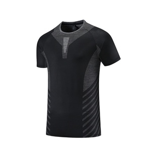 Camiseta Deportiva Personalizada de Secado Rápido, Ajustada, para Hombre, Ropa de Entrenamiento, Gimnasio, Manga Corta, para Correr - Product Image 5