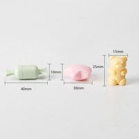 Pinceau à lèvres en silicone mignon, format voyage, outil cosmétique portable réutilisable pour l'application de correcteur, baume à lèvres et brillant à lèvres