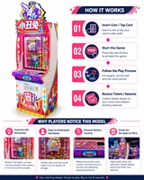 Machine de jeu d'arcade à monnayeur de haute qualité, jeu de tombola aléatoire pour divertissement