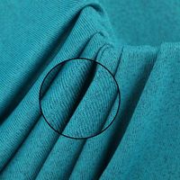 En stock: Tejido de punto elástico liso teñido de 210 g, de algodón y cachemira bicolor, para conjuntos casuales y capas base de niña.