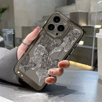 Coques de téléphone antichoc transparentes avec papillons pour iPhone 17 Air 16 Plus Pro Max 15 14 13 12 11 – Housse de protection anti-chute