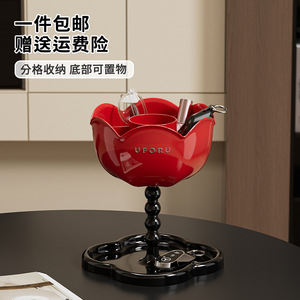 ที่เก็บกุญแจอูโฟรูรูปดอกไม้สีแดง แบบสองชั้น สำหรับทางเข้าห้องนั่งเล่นห้องนอน - Product Image 1