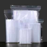 Grand sac d'emballage pour vêtements en plastique transparent imperméable avec fermeture éclair, sac à fermeture éclair transparent pour vêtements, sacs refermables transparents
