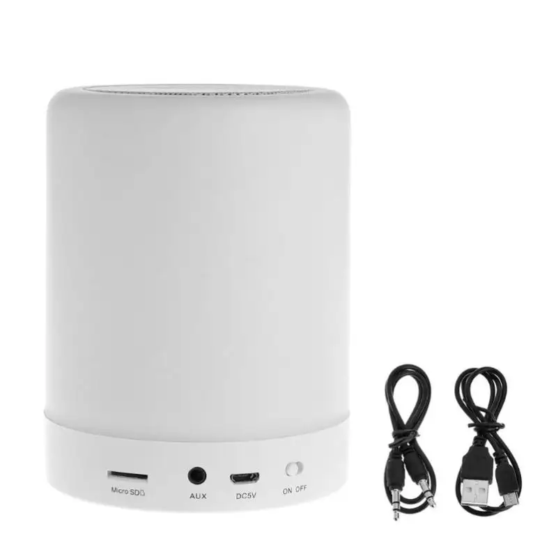 Custom logo touch lamp portable speaker hands free bt speaker audio player wireless speaker