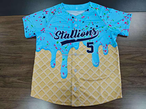 Maillots de baseball personnalisés à motif de crème glacée, tenues assorties pour la famille, pour jeunes et adultes, pour les jours de match estivaux - Product Image 5