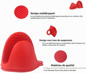 Maniques de cuisine en silicone de haute qualité, résistantes à la chaleur, pour la cuisson - Product Image 2