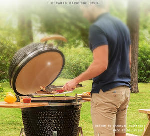 Venta al por mayor 24 pulgadas <span class=keywords><strong>asador</strong></span> barbacoa equipo terraza límite <span class=keywords><strong>pared</strong></span> diseños Kamado parrilla barbacoa argentina - Product Image 5