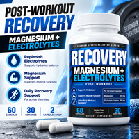 Capsules d'électrolytes de magnésium en marque blanche, 60 gélules, soutien à la récupération post-entraînement et à l'hydratation, complément alimentaire sportif OEM ODM