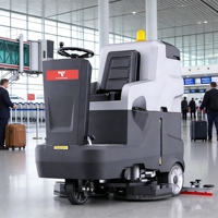 Nettoyeur de sols autoporté CleanHorse X9, alimenté par batterie, réservoir de 175 L, double brosse, faible bruit, pour le nettoyage des sols d'hôtel