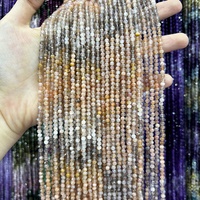 Perles Facettées Naturelles de 2 mm, 3 mm, 4 mm pour Bricolage, Petites Perles Énergétiques en Pierre Gemme, Perles Libres pour la Fabrication de Bijoux, Bracelets et Colliers