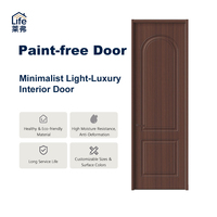Porte intérieure plate écologique, résistante à l'humidité, durable, en bois non peint, personnalisable pour les projets résidentiels et commerciaux