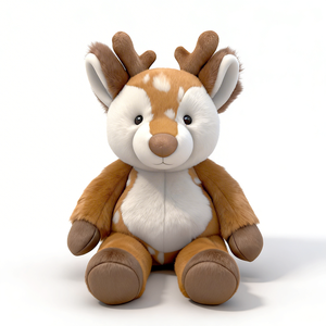 Peluche della serie Animali della Foresta da 23 cm: Elefante, Tigre, <span class=keywords><strong>Cervo</strong></span>, Pecora, Mucca, Leone - Giocattoli Morbidi con Gambe Lunghe in Poliestere e Cotone PP - Product Image 5