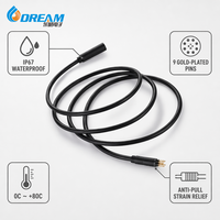 Connecteur Moteur Étanche DREAM 9 Broches Mâle-Femelle avec Cache-Poussière pour Câble de Moteur de Vélo Électrique