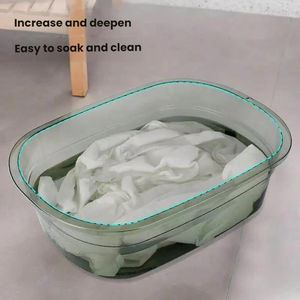 אגן כביסה ביתי עמיד מפלסטיק PET בעל קיבולת גדולה, אגן רחצה מעובה לחדר אמבטיה - Product Image 6