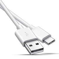 Cable USB blanco tipo C 2M Cable de carga rápida Cable DE DATOS DE LA USB-C