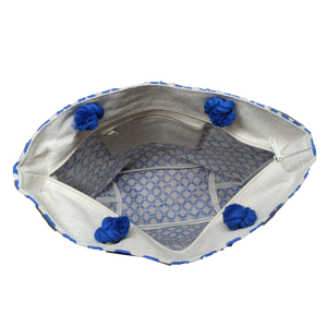 Sac fourre-tout en jute, sac de plage avec poignée en corde, impression sérigraphique intégrale et poche intérieure/extérieure, fabriqué en Inde - Product Image 4