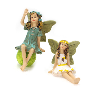 Figuras de hadas de flores de poliresina personalizadas, para el jardín, ornamento del hogar, juego de 6 - Product Image 2