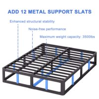 Heavy Duty California King Metall bett rahmen Robuste Stahl latten stütze Plattform Bett rahmen Matratze Foundation