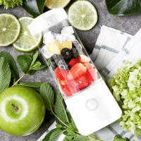 Presse-agrumes portable professionnel 6 lames 400 ml, mini mixeur USB rechargeable de qualité alimentaire pour fruits et smoothies