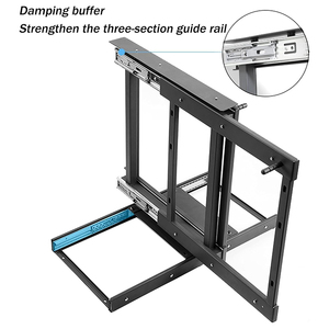 Accessoires de rangement compactes en gros : Organisateurs de placard inférieur à montage inférieur Lazy Susan, 2 niveaux, tiroir d'<span class=keywords><strong>angle</strong></span> magique Cupoabord - Product Image 2