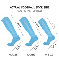 En stock LINGTU Vente en gros Chaussettes de sport athlétiques pour hommes Chaussettes de football fines longues jusqu'au genou pour enfants et jeunes Chaussettes de compression pour le sport et le football