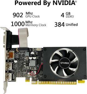 New GT730 4GB <strong>DDR3</strong> 5000MHz 1710MHz Low Profile Small Form Factor Graphics <strong>Card</strong> DP Output <strong>PCI</strong> Express 2.0 X8 DirectX 12 Fan - Product Image 2