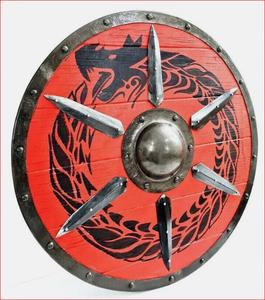 Escudo Redondo Estilo Vikingo con Patrón de Dragón, Arma Decorativa de Metal para Decoración del Hogar, Cosplay y Exhibición - Product Image 1