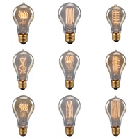 Lampe suspendue, ampoules incandescentes antiques 40W 60W A19 A21 A23, ampoule Edison à filament de tungstène vintage transparente pour décoration de café