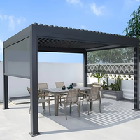 Pergola bioclimatique motorisée intelligente en aluminium à lames orientables pour espaces extérieurs