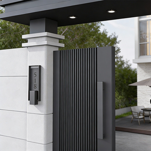 Main <strong>Gate</strong> <strong>Designs</strong> <strong>Entrance</strong> Automatic Aluminum Fences <strong>Gates</strong> Door <strong>Modern</strong> House Sliding Slat <strong>Gate</strong> for Courtyard - Product Image 4