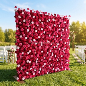 EG-FW105 Kunstbloemenwand Fotogenieus Romantisch Paarse Rozenwand Rolontwerp Wand Bruiloft Podium Achtergrond Decoratie - Product Image 6
