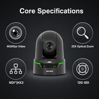 Kamera PTZ IP POE 4K 60FPS 25X Optical Zoom 12G/3G-SDI dengan AI Tracking, Pengenalan Gerakan, Auto Framing, dan Sistem Konferensi Bebas-Frekuensi