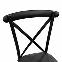 Chaise de banquet empilable noire en fer de haute qualité pour événements, mariages, hôtels et restaurants - Vente en gros