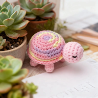 Peluche tortue en crochet faite à la main, colorée, amigurumi, jouet en peluche tortue tricoté mignon pour la décoration de la maison, cadeau