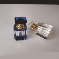 Mini K9 Cristal Bouteille De Parfum Rechargeable 3ml De Luxe Clair Rectangle Forme Fée Thème Cadeau Boîte Laser Gravé Pierre Naturelle