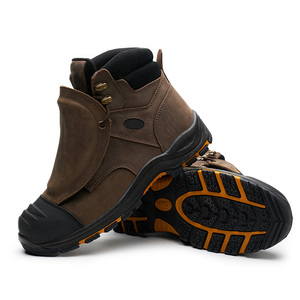 DSF53 Brown Leather Waterproof <b>Work</b> Boots Outdoor Hiking Ankle Support <b>Men</b> Safety <b>Shoes</b> <b>work</b> <b>shoes</b> - Product Image 1