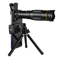 Kit d'objectif d'appareil photo pour téléphone portable avec trépied, clip universel, téléobjectif 32X, 3 en 1 pour la photographie de smartphone avec zoom optique